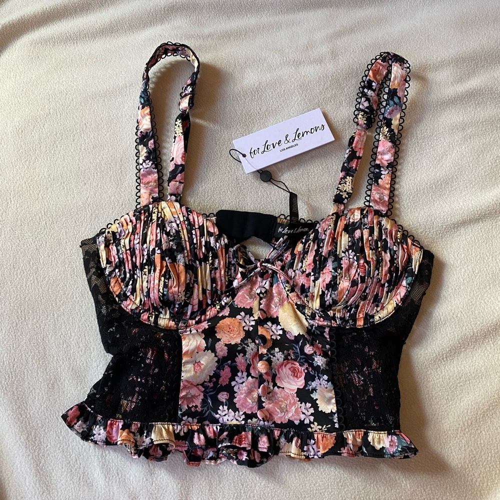 For love and lemons bustier top size small